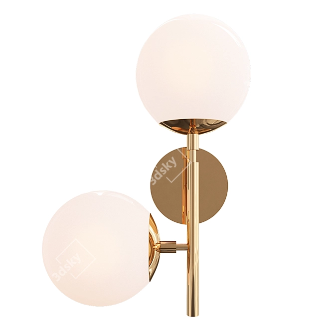 Elegant Pearl Wall Sconce 3D model image 1