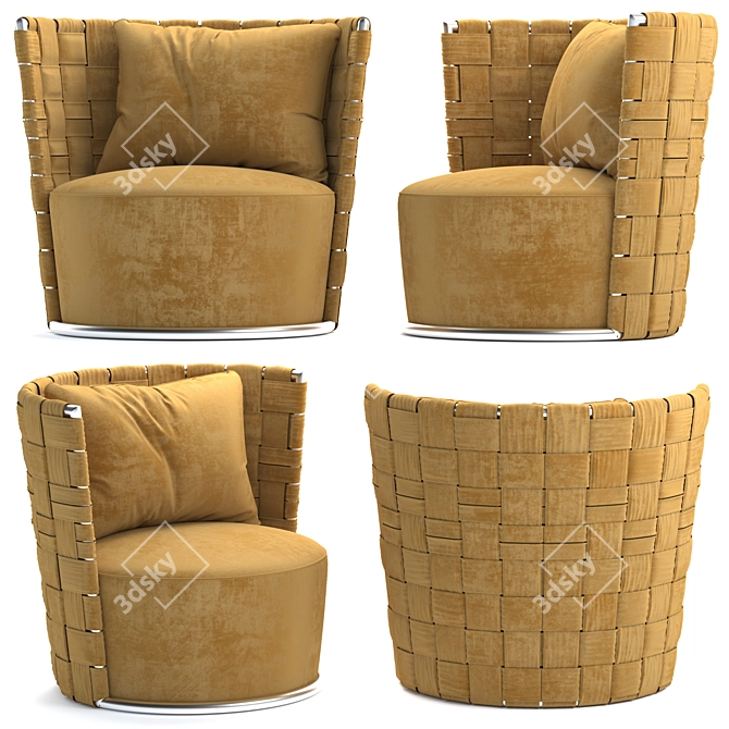 Roberto Cavalli Bell Lounge Chairs 3D model image 1