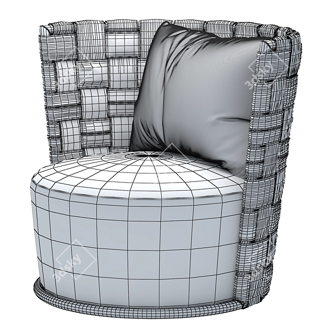 Roberto Cavalli Bell Lounge Chairs 3D model image 4