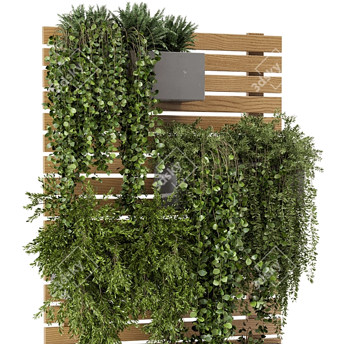 Vertical Planter Pots - Set 545 | Outdoor Plants 3D model image 4