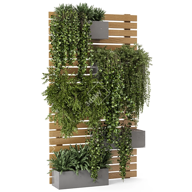Vertical Planter Pots - Set 545 | Outdoor Plants 3D model image 5