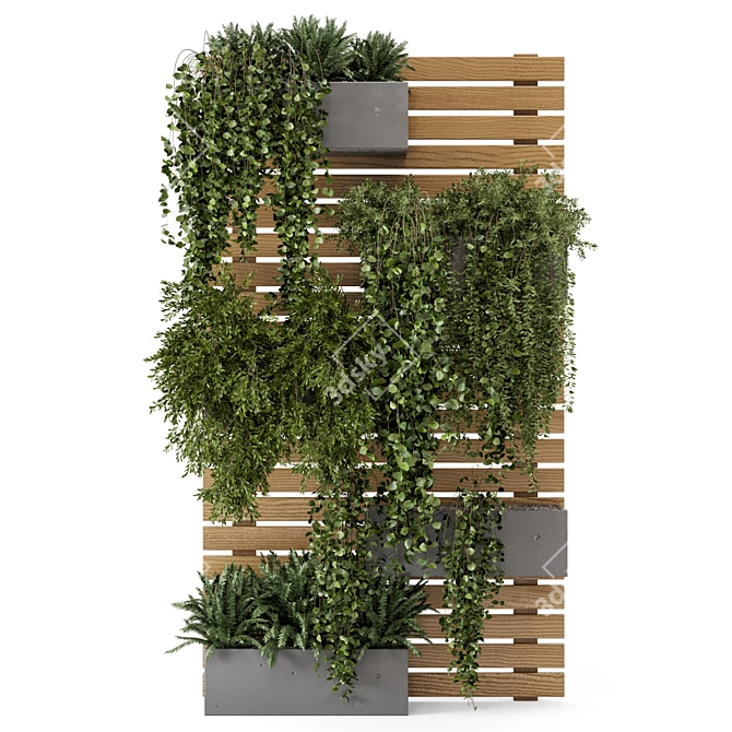 Vertical Planter Pots - Set 545 | Outdoor Plants 3D model image 6