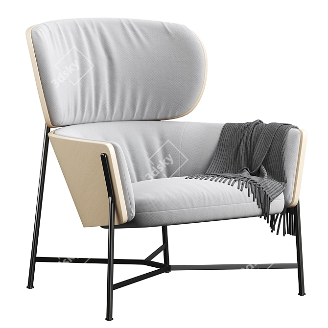 Modern and Stylish SP01 Caristo Armchair 3D model image 1