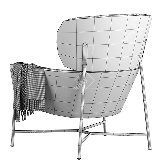 Modern and Stylish SP01 Caristo Armchair 3D model image 6