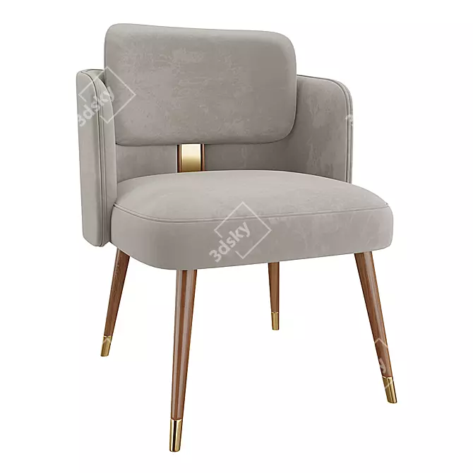 Modern Bond Dining Chair 3D model image 1