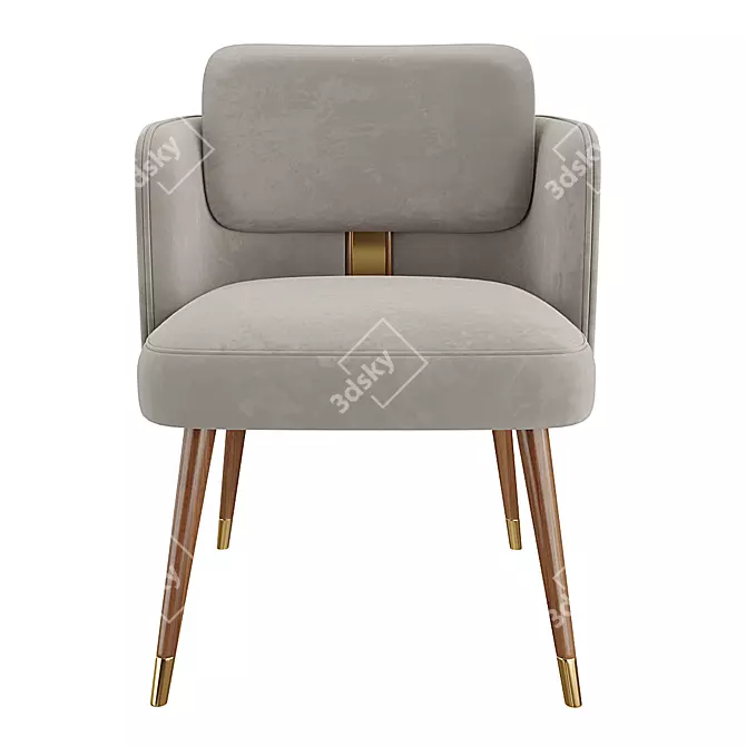 Modern Bond Dining Chair 3D model image 2