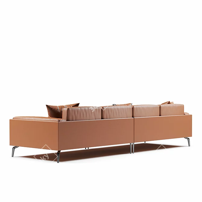 Neo-modern Genuine Leather Sofa: Francesca 3D model image 3