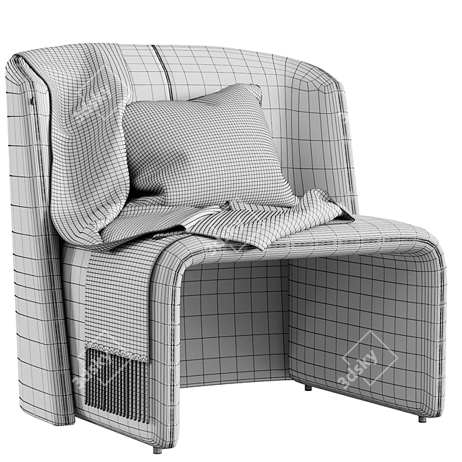 Timeless Elegance: Legacy Armchair 3D model image 3