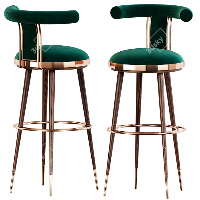Elevate Your Bar Experience: Moris Bar Chair 3D model image 1