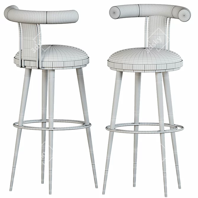 Elevate Your Bar Experience: Moris Bar Chair 3D model image 2