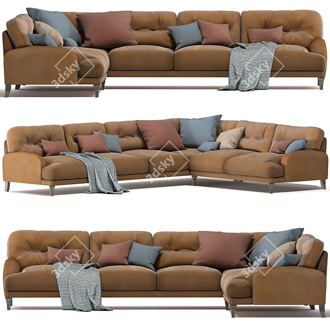 Sugar Bum Large Corner Sofa 3D model image 1