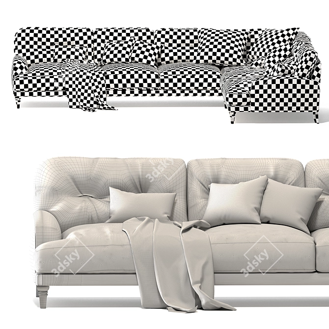 Sugar Bum Large Corner Sofa 3D model image 4