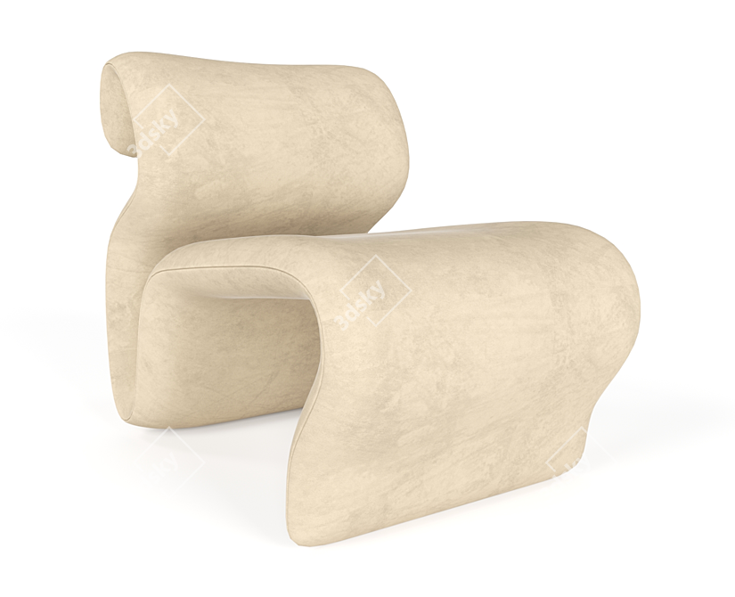 Elegant Etcetera Easy Chair 3D model image 2