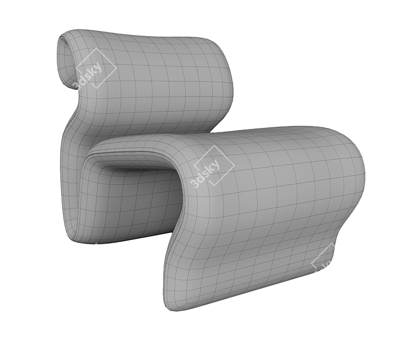 Elegant Etcetera Easy Chair 3D model image 1