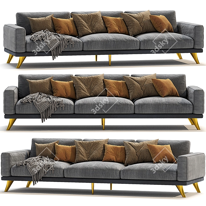 Elegant Bellotti-Ezio Sofa: 2017 Design 3D model image 1