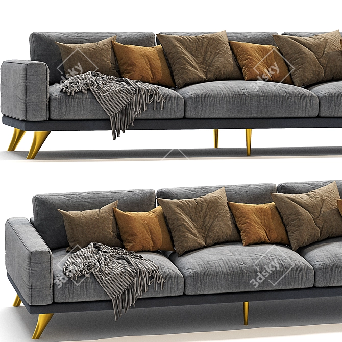 Elegant Bellotti-Ezio Sofa: 2017 Design 3D model image 2