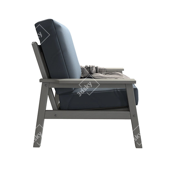 Eucalyptus Garden Chair for Ultimate Outdoor Comfort 3D model image 4
