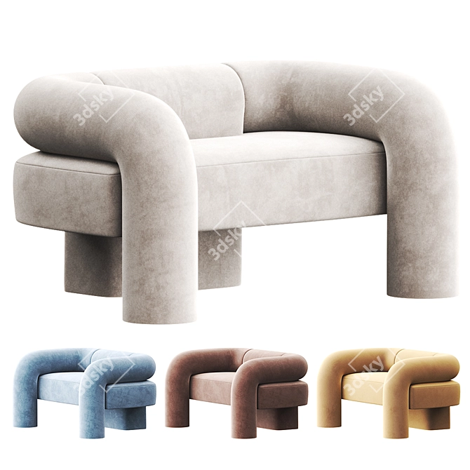 Sight Unseen Ian Felton Armchair 3D model image 1