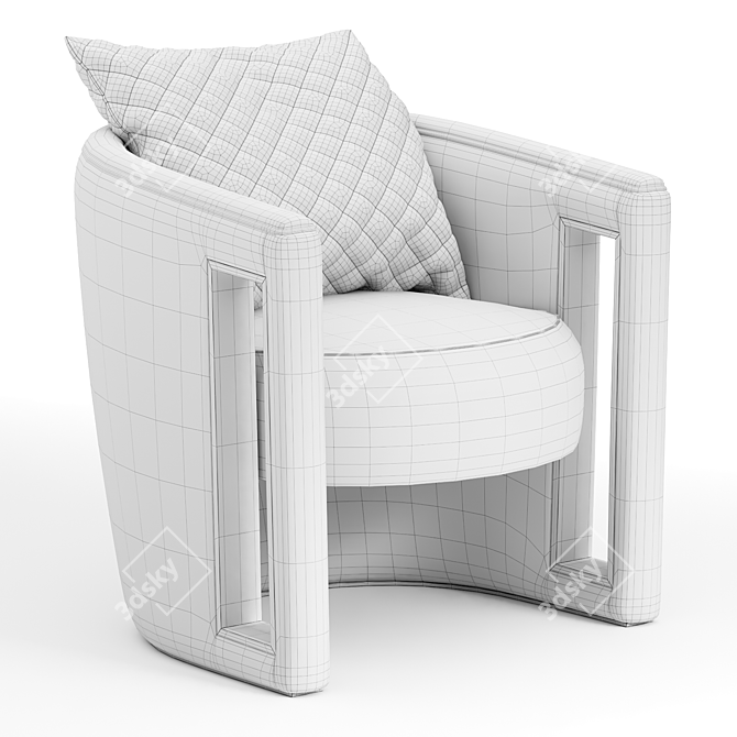 Contemporary RACHELE Armchair Design 3D model image 2