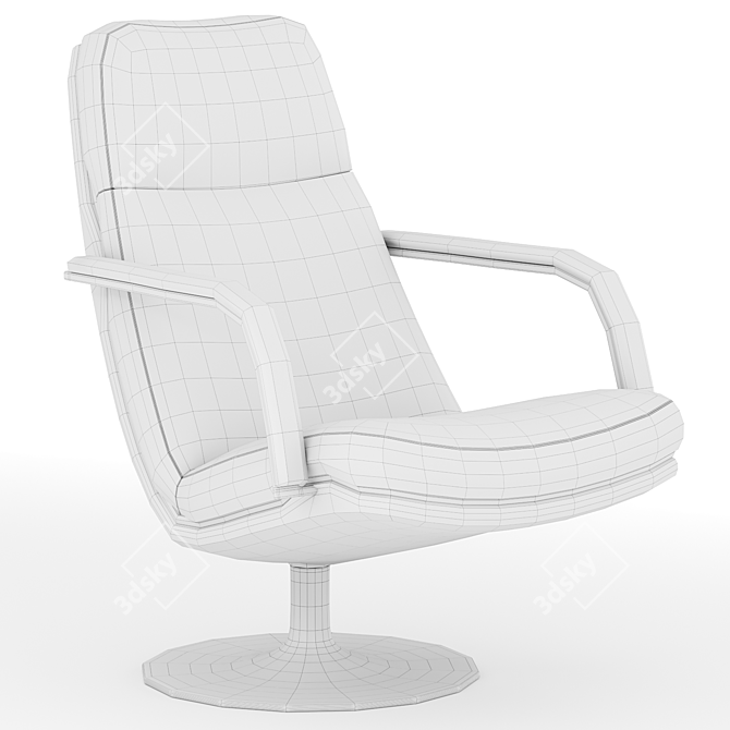 Modern Armchair F141_F142 Artifort 3D model image 2