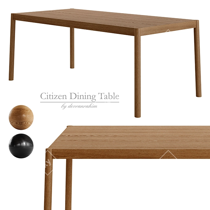 Modern Citizen Dining Table by EMKO 3D model image 5