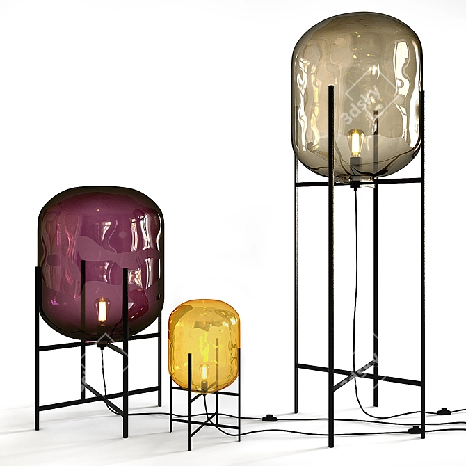 Herkner Design Floor Lamp: Oda 3D model image 1