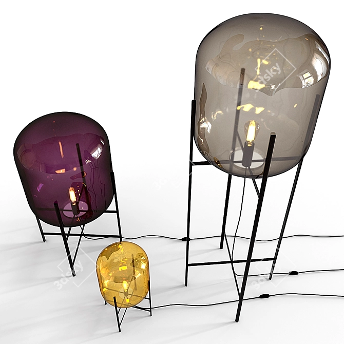 Herkner Design Floor Lamp: Oda 3D model image 2