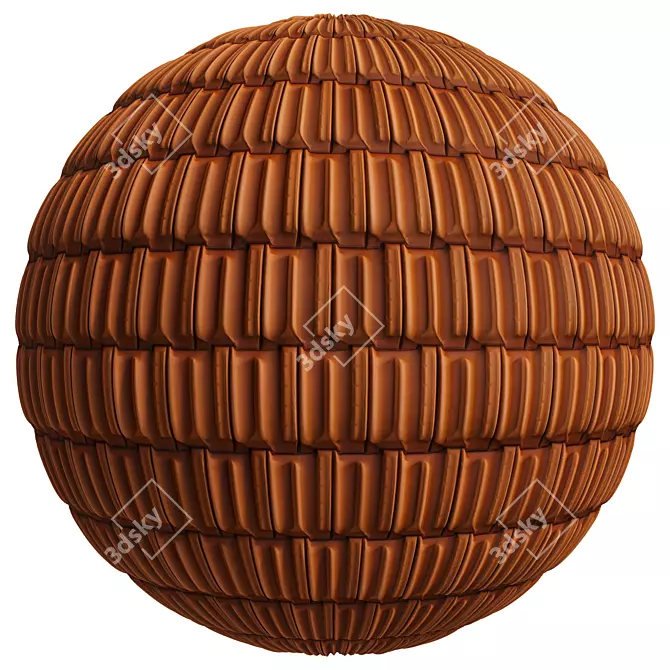 Versatile 4K Roof Tile Texture 3D model image 4