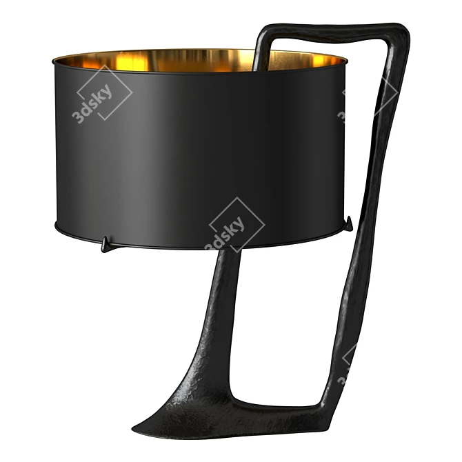 Elegant Paul Mathieu Table Lamp 3D model image 1