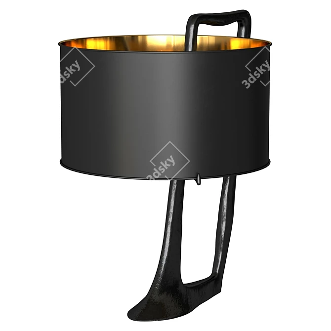 Elegant Paul Mathieu Table Lamp 3D model image 2