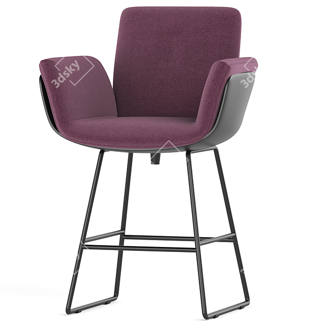 Modern Minimalist Cor Alvo Chair 3D model image 2