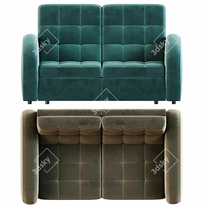 Elegant Gala Collection Sofa Bed 3D model image 2