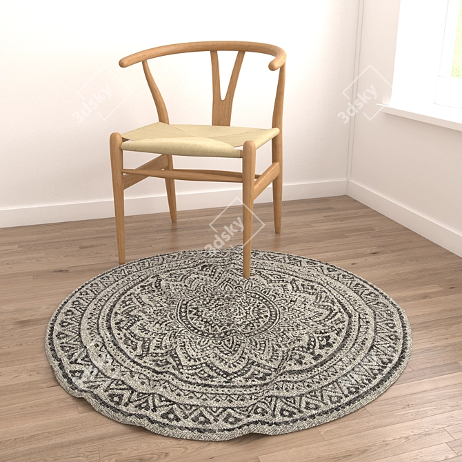 Round Rug Set Collection 3D model image 2