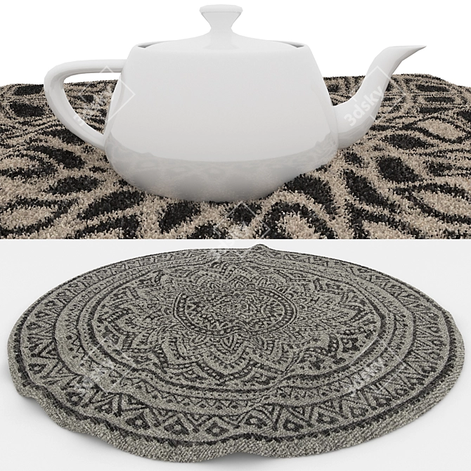 Round Rug Set Collection 3D model image 4