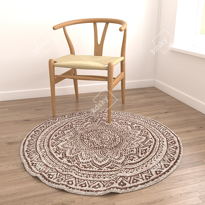 Round Rug Set Collection 3D model image 6