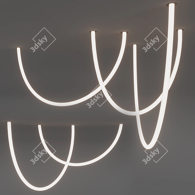 Flexible Neon Light Sculpture Kit 3D model image 2