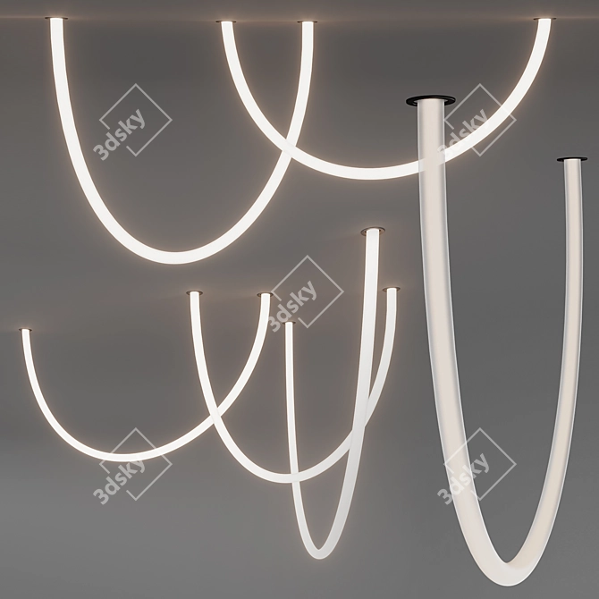 Flexible Neon Light Sculpture Kit 3D model image 8