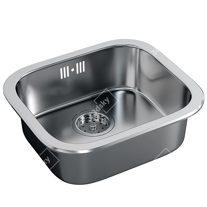  IKEA Stainless Steel Kitchen Sink 3D model image 1