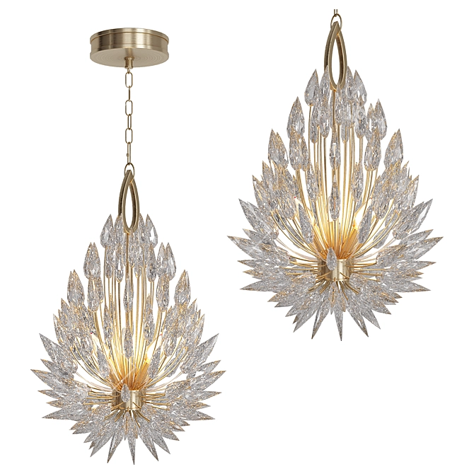 Elegant LilyBuds Pendant Light 3D model image 1