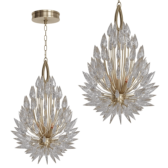 Elegant LilyBuds Pendant Light 3D model image 2