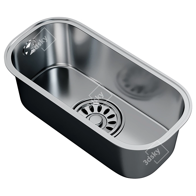 Rangemaster Atlantic Brushed Stainless Sink 3D model image 1