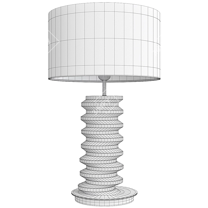 Elegant Stacked Disc Table Lamp 3D model image 2