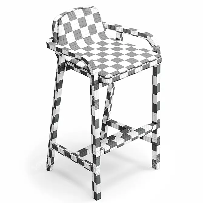 Elegant FULGENS Bar Stool Design 3D model image 4