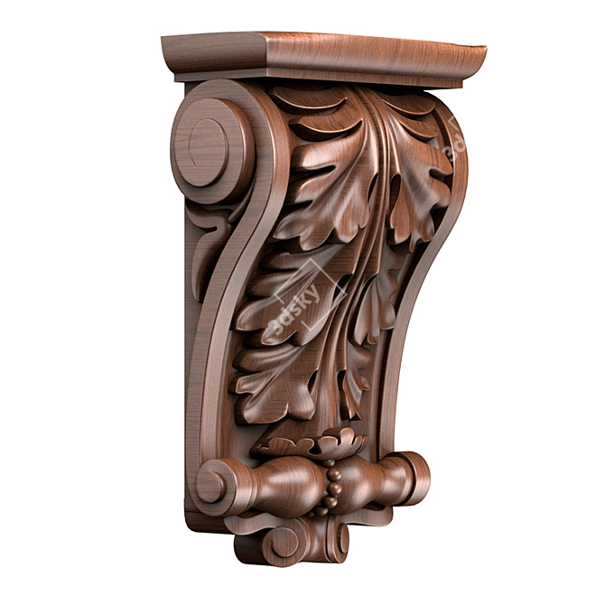 CNC Wood Carving Design File 3D model image 1