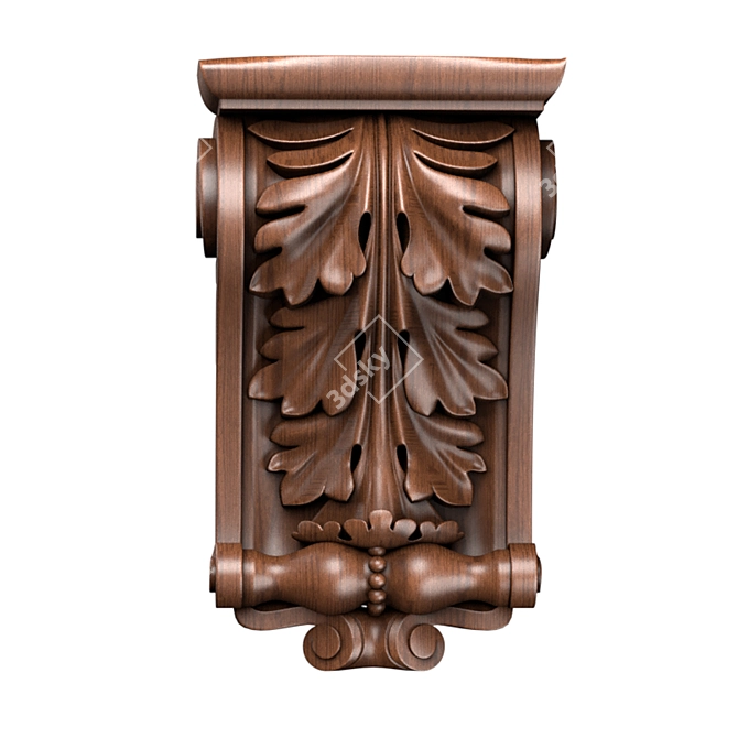 CNC Wood Carving Design File 3D model image 2