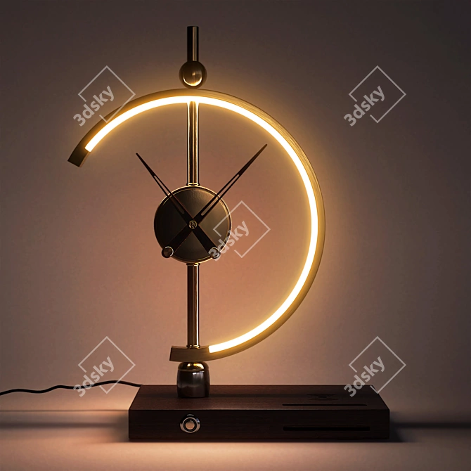 Smart Clock Lamp with Storage 3D model image 5