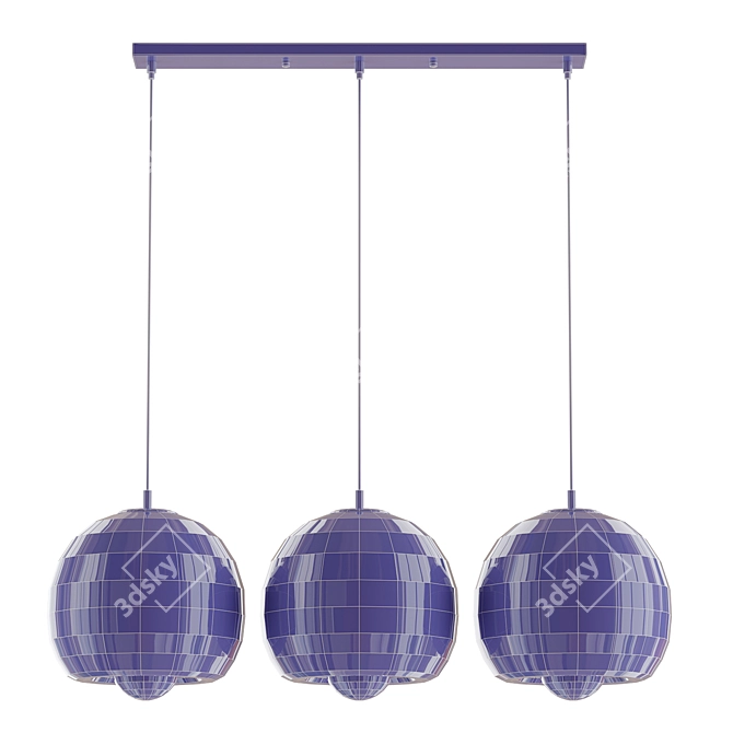 Vintage Style Globe Pendant Light 3D model image 2