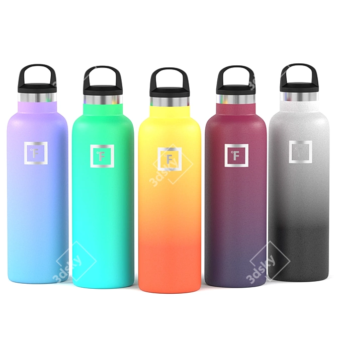 24oz Spout Lid Narrow Bottle 3D model image 2