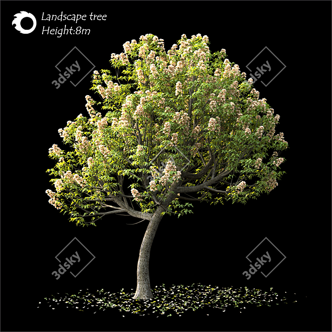 2014 Landscape Tree 8m Render 3D model image 1