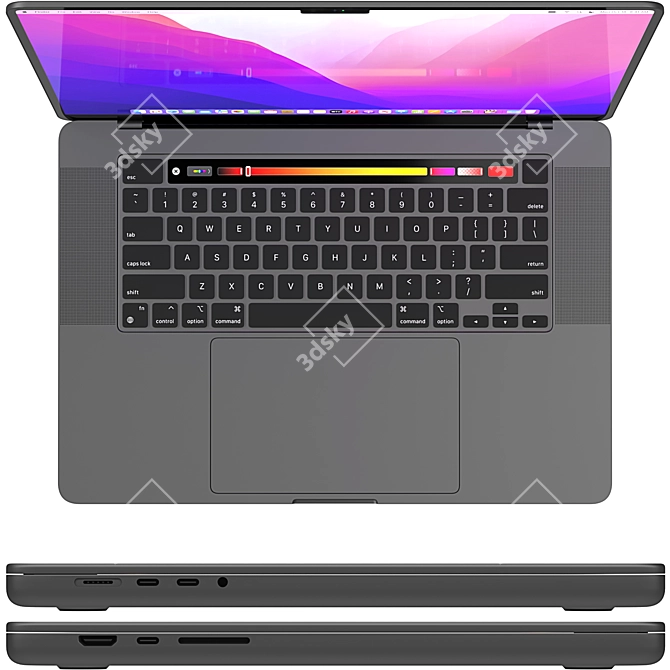 Apple Mac Book Pro 2022: 3D Render 3D model image 4